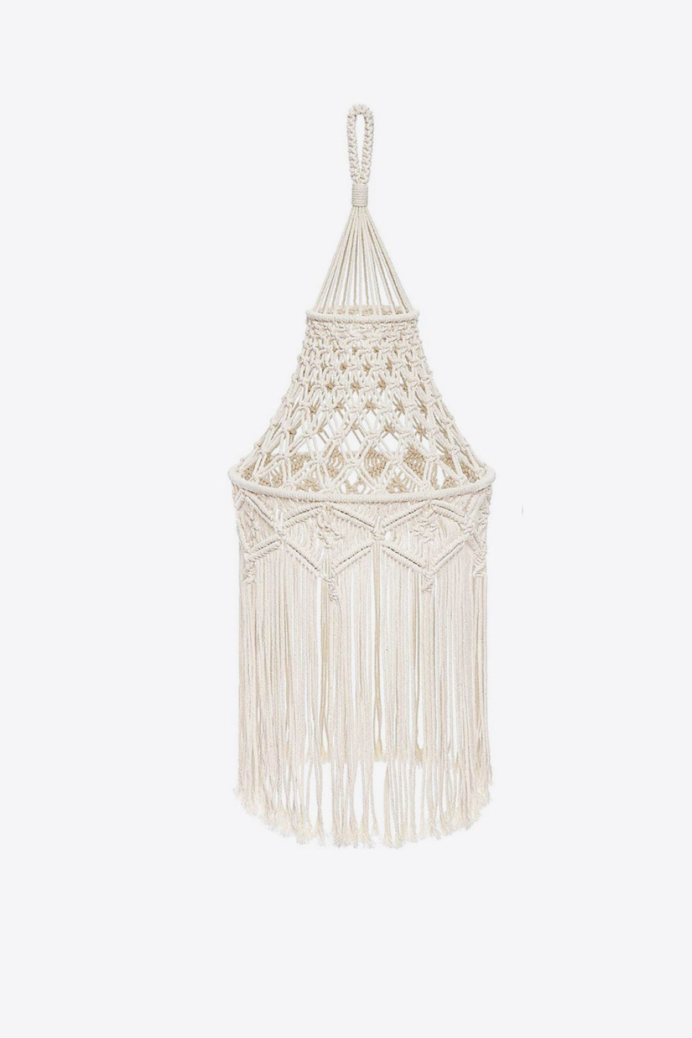 Macrame Hanging Lampshade - 11.8' X 31.5" - T - 2 COLORS -