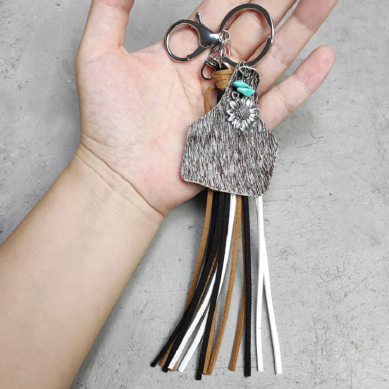 Turquoise Fringe Detail Key Chain - T - 10 STYLES -