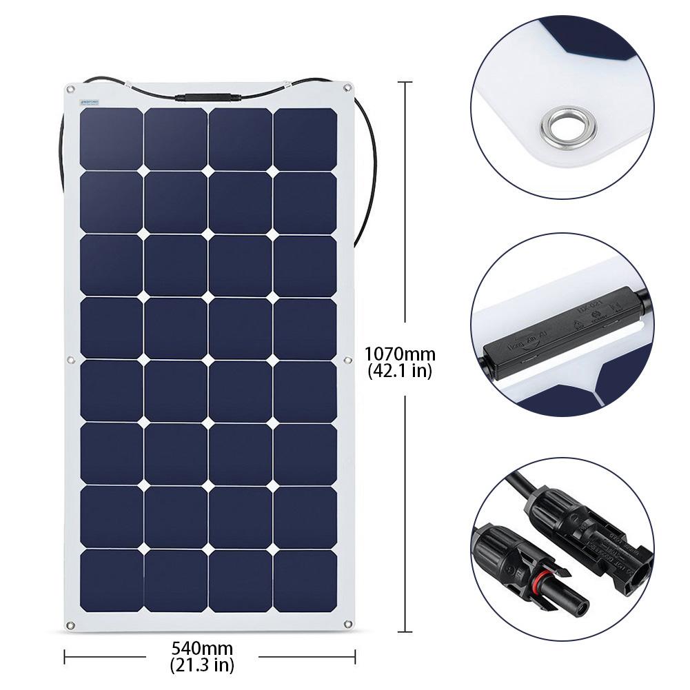 ACOPOWER - 330Watts Flexible Solar RV Kit , 30A MPPT Charge Controller -