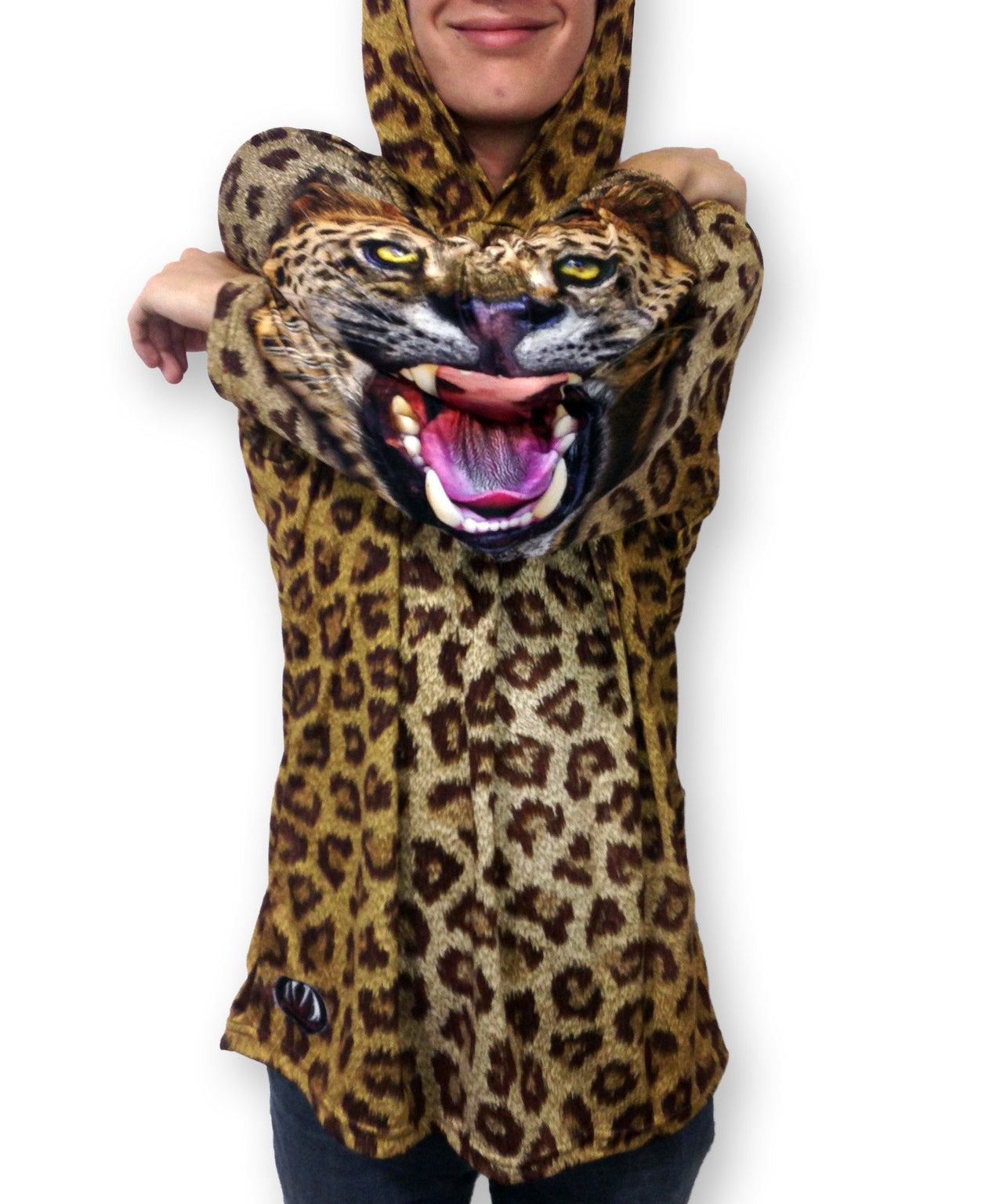 Mouthman - LEOPARD Hoodie Chomp Shirt - ADULT SIZES AVAILABLE - 12 SIZES -