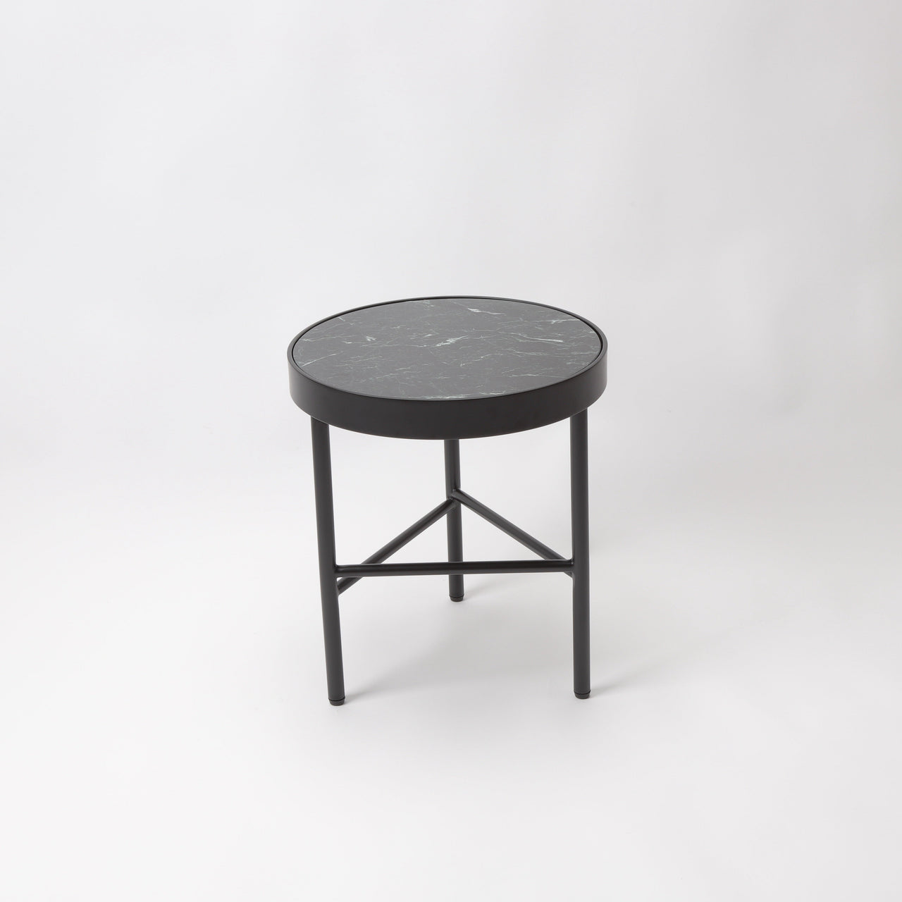 GFURN - Kali Side Table - Dark Green Marble Top -