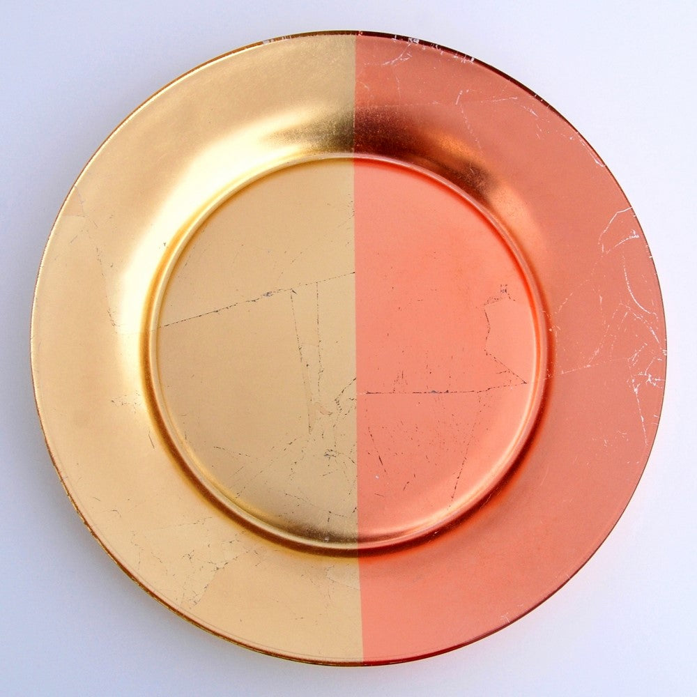 GILT - MEZZO Set/4 Gold/Rose Salad Plates -