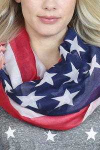 Thumbnail for Riah Fashion - American Flag Infinity Scarf - 1 COLOR -