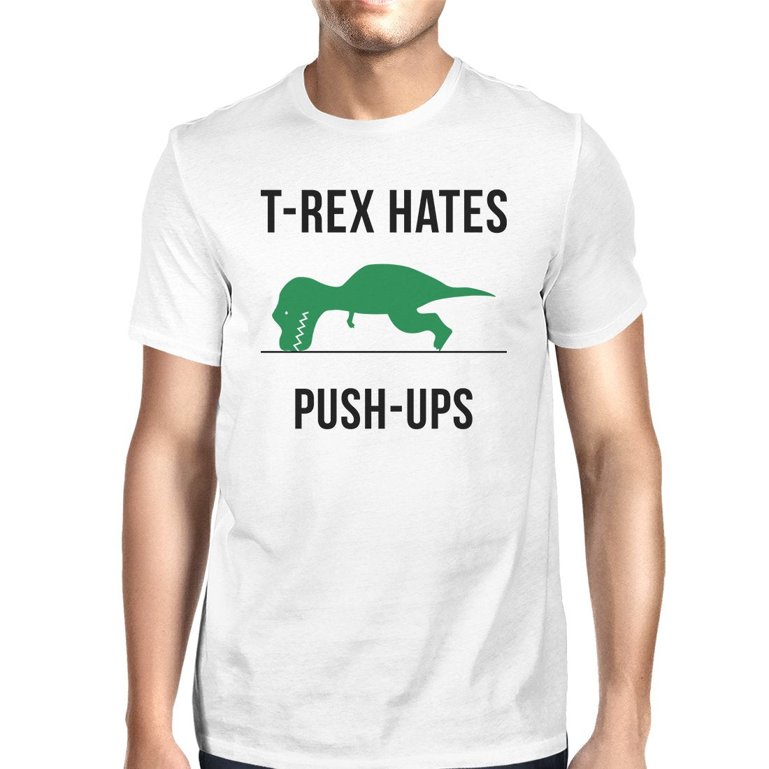 T-Rex Push Ups Mens Funny Workout Shirts Lightweight Cotton T-Shirt - 8 COLORS -