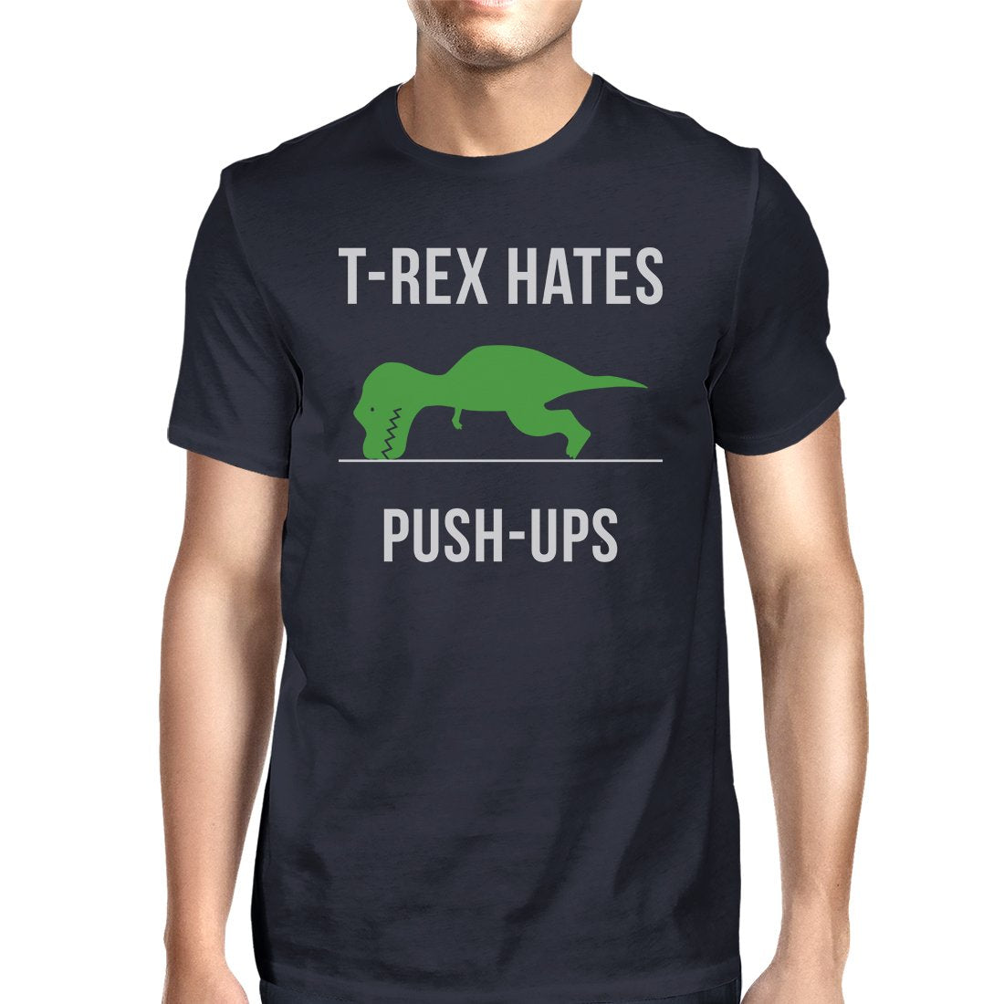 T-Rex Push Ups Mens Funny Workout Shirts Lightweight Cotton T-Shirt - 8 COLORS -