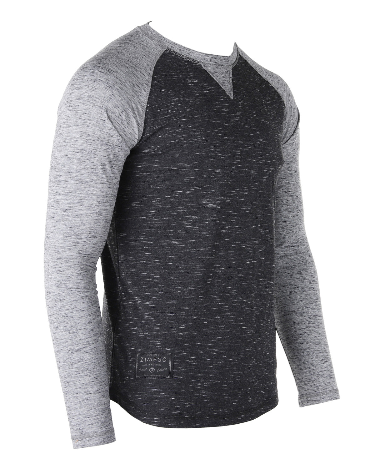 Men Athletic Fit Baseball Retro Contrast Long Sleeve Raglan T-Shirt - 1 COLOR -