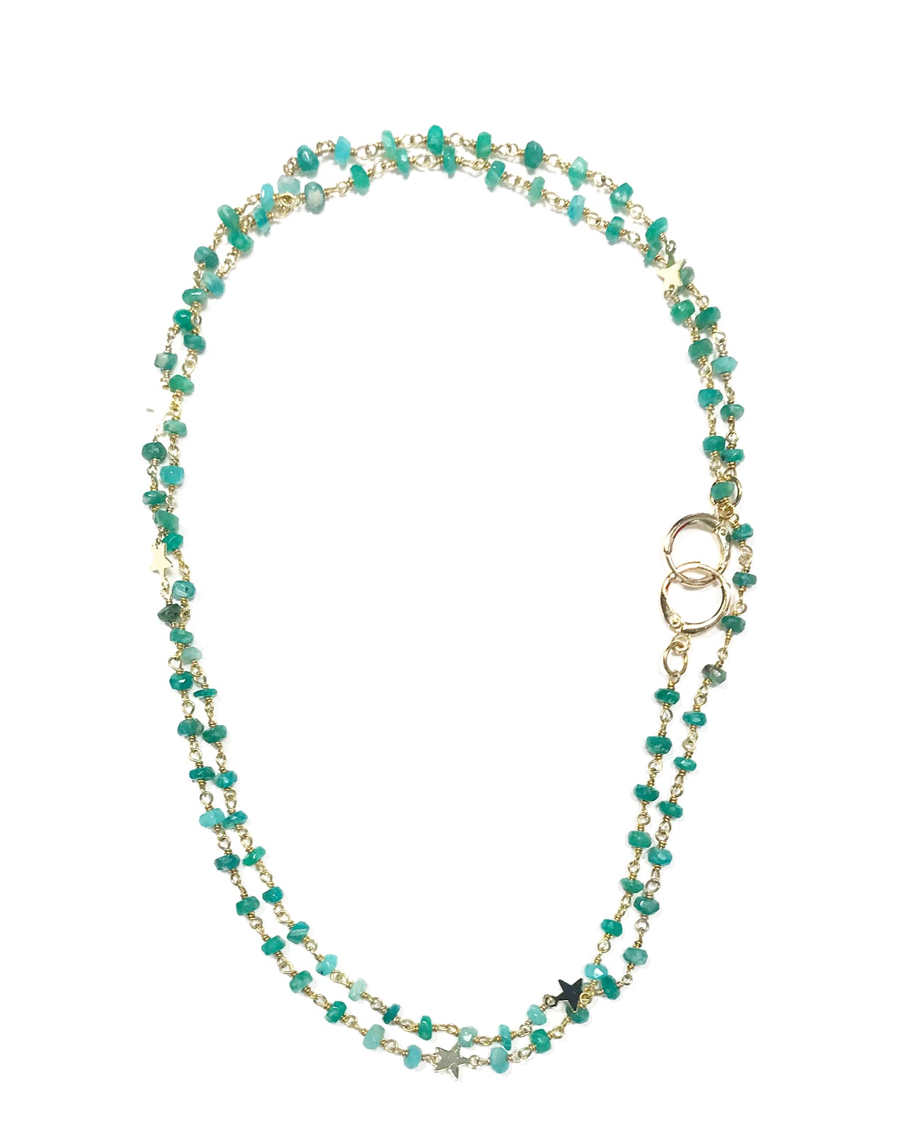 Gena Myint - Amazonite Star Convertible Mask Necklace -