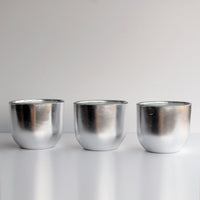 Thumbnail for GILT - Set/3 - mouth blown Silver Oval Vases -