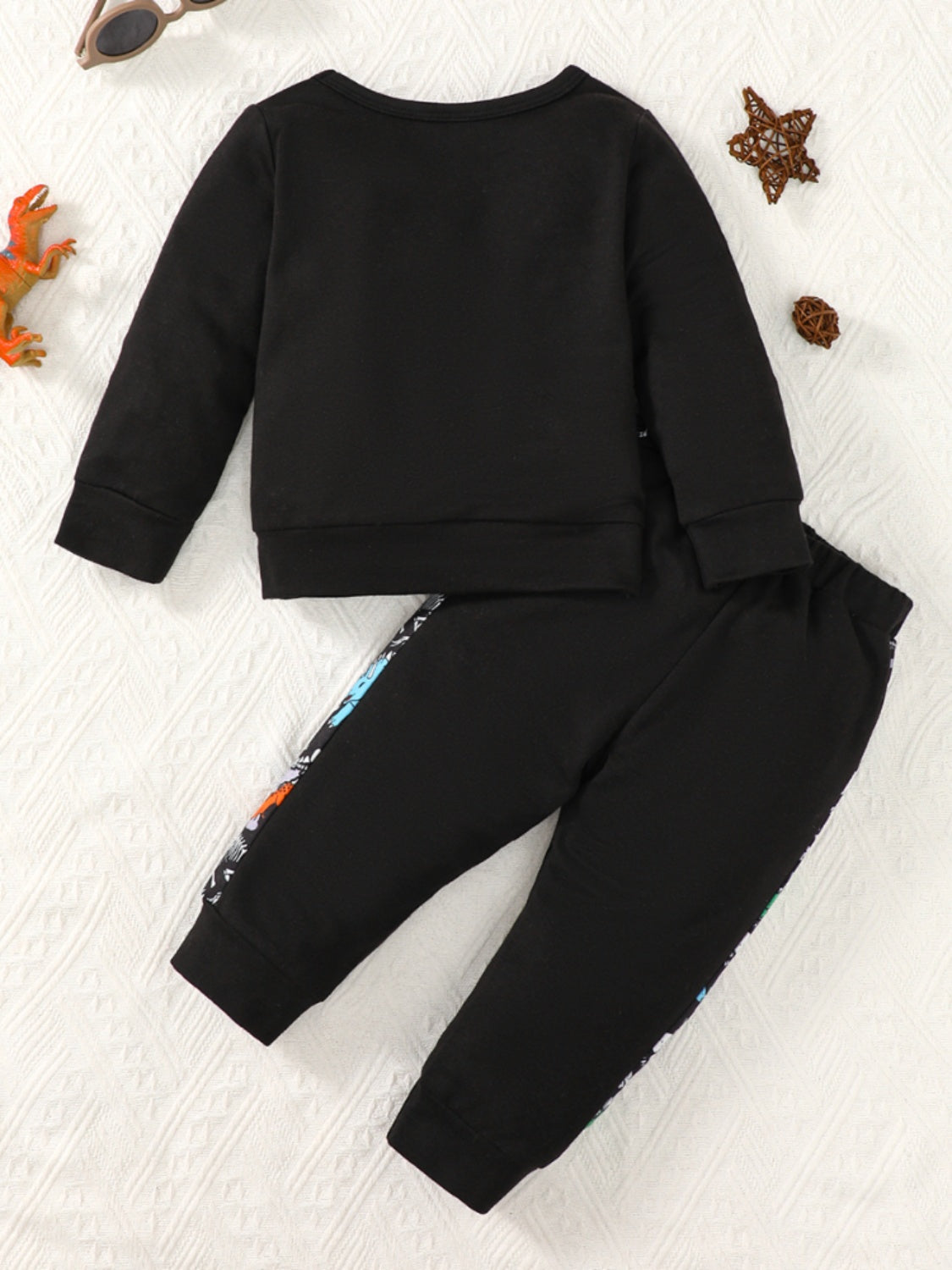 Long Sleeve Sweatshirt and Sweatpants Set - 2 PCS. - T - 1 COLOR -