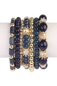 Thumbnail for Riah Fashion -  - Multibead Stackable Bracelet - 7 COLORS -