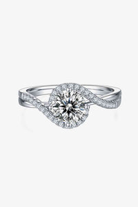 Thumbnail for Adored 1 Carat Moissanite 925 Sterling Silver Crisscross Ring