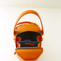 Thumbnail for Harper Orange Leather Bucket Bag -