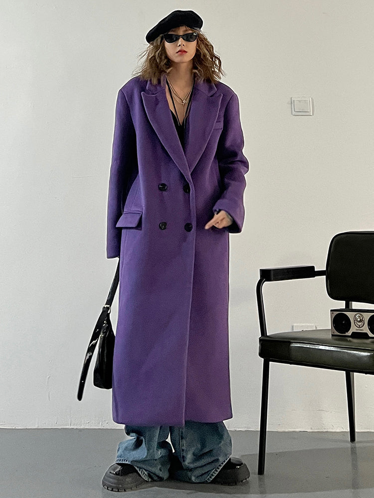 Marigold Shadows - Pera Purple Long Coat - [3-13 DAY DELIVERY] - 1 COLOR -