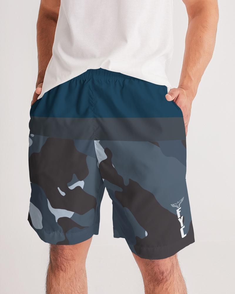 FYC - Split Camo Lightweight Windbreaker Sport Jogger Shorts - 1 COLOR -