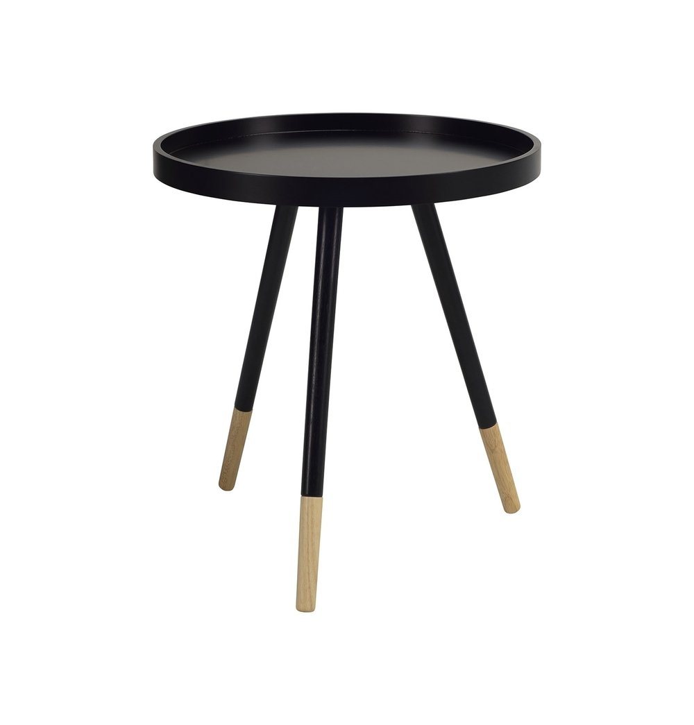 GFURN - Innis Round Tray Side Table - Black - 1 COLOR -