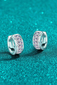 Thumbnail for 1.8 Carat Moissanite 925 Sterling Silver Huggie Earrings