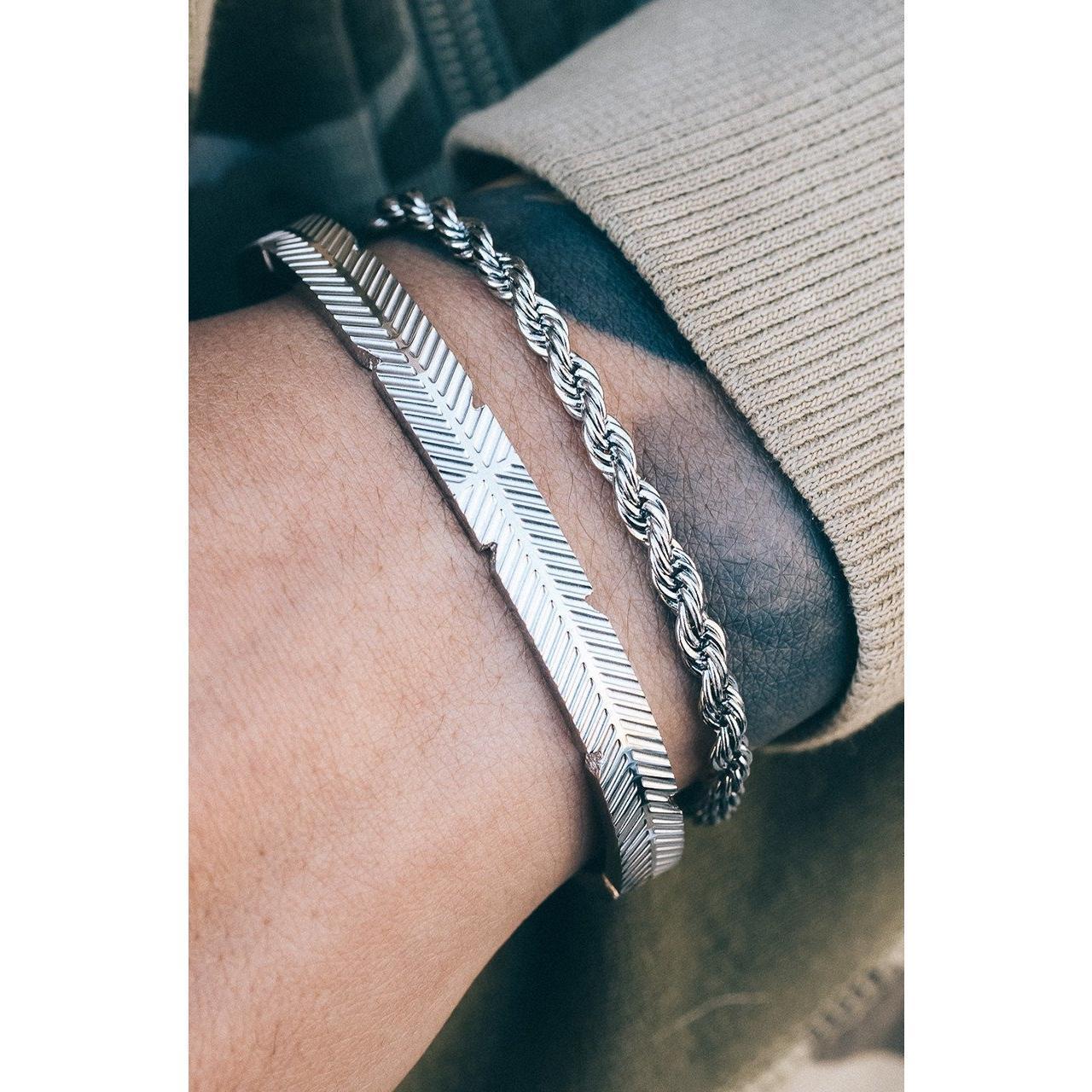 Mister - Feather Cuff Bracelet - 3 SIZES - 3 FINISHES -