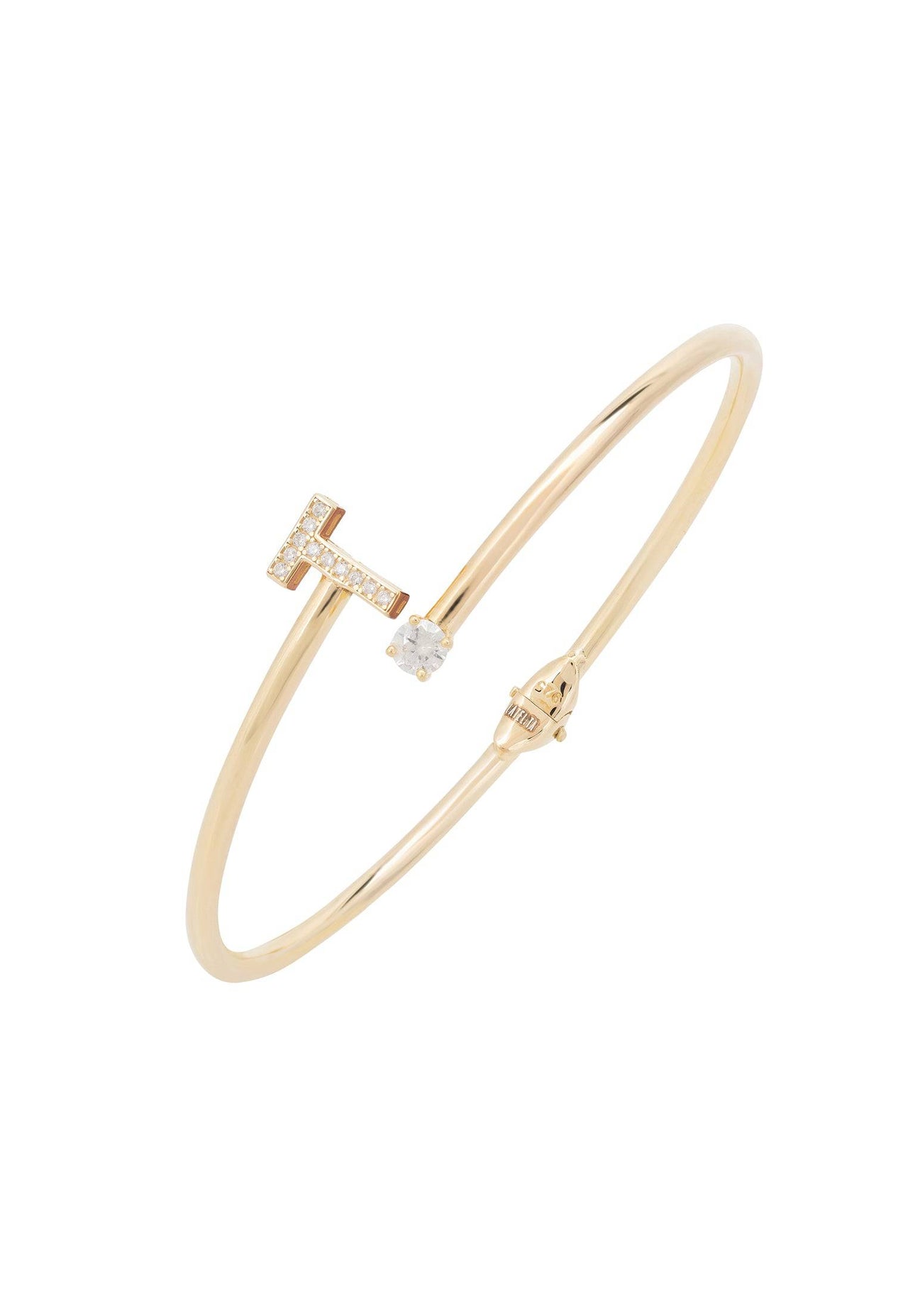 Initial Bangle Gold T -