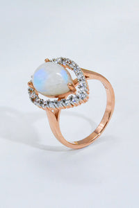 Thumbnail for Moonstone Teardrop-Shaped 925 Sterling Silver Ring - T - SIZES 6 THRU 9 - 1 FINISH -