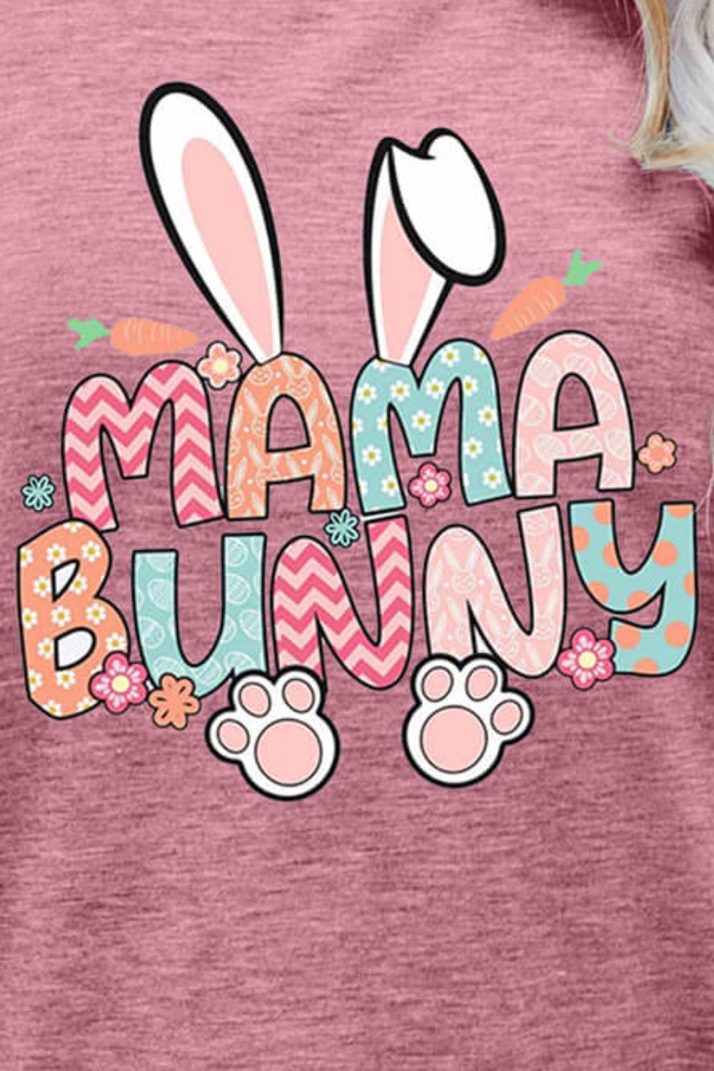 MAMA BUNNY Easter Graphic Short Sleeve Tee - T - 6 COLORS -