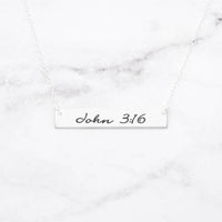 Thumbnail for John 3:16 Necklace - Gold Bar Necklace -