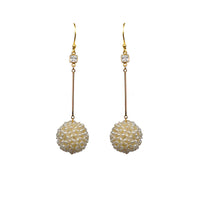 Thumbnail for Gena Myint - White Topaz Pearl Cluster Ball Vermeil Earrings -