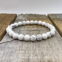 Thumbnail for Union - White Howlite Gemstone Beaded Bracelet -