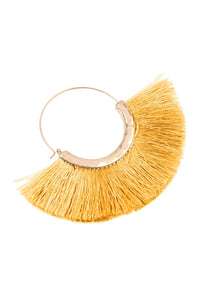 Thumbnail for Fan Tassel Hoop Earring - 15 COLORS -