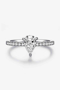 Thumbnail for 1 Carat Moissanite 925 Sterling Silver Side Stone Ring