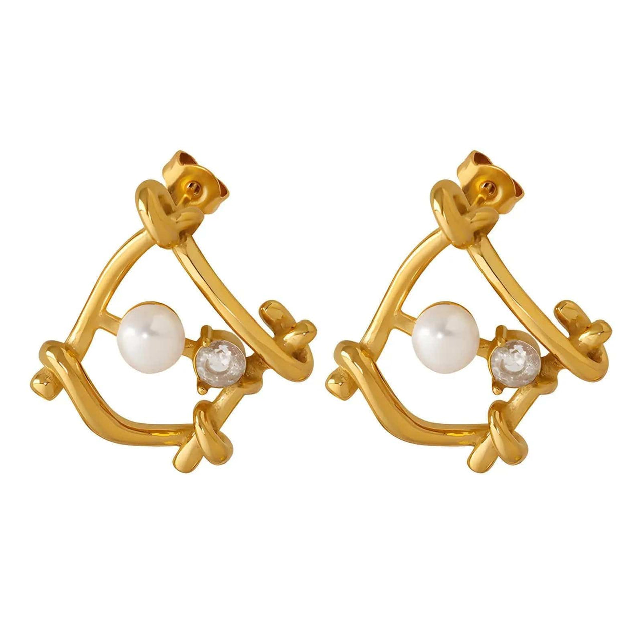 Akalia - Around Pearls Earrings -