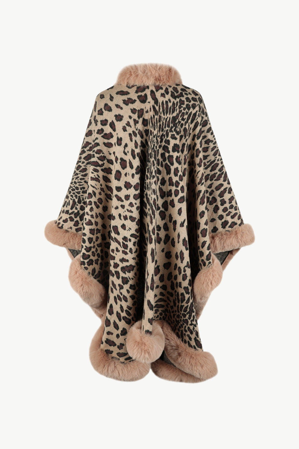 Leopard Open Front Poncho - T - 4 COLORS -