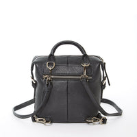 Thumbnail for Ashley Small Black Leather Backpack -