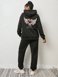 Thumbnail for Graphic Hoodie and Sweatpants Set - 2 PCS. - T - 1 COLOR -