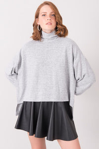 Thumbnail for Sweatshirt - by Sally Fashion - OVERSIZED WITH BLACK EXTENSION - 1 COLOR -