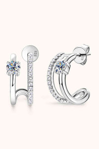 Thumbnail for Moissanite 925 Sterling Silver C-Hoop Earrings