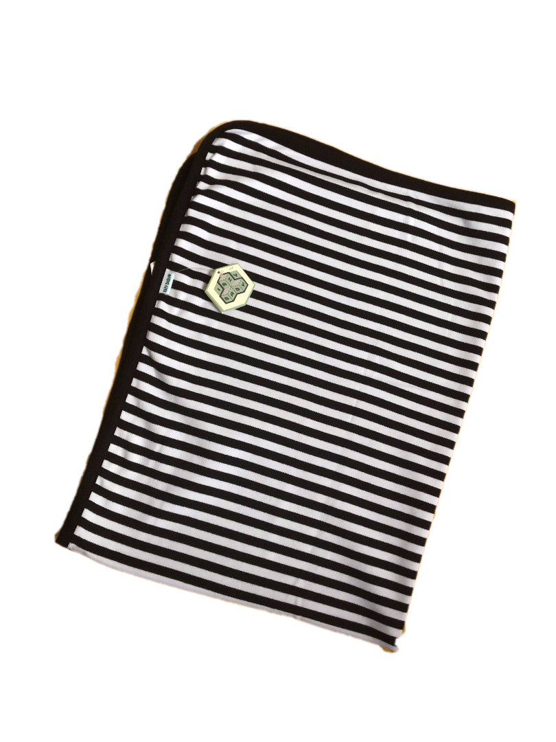 Lazy Baby Organic Cotton Black and White Blanket -