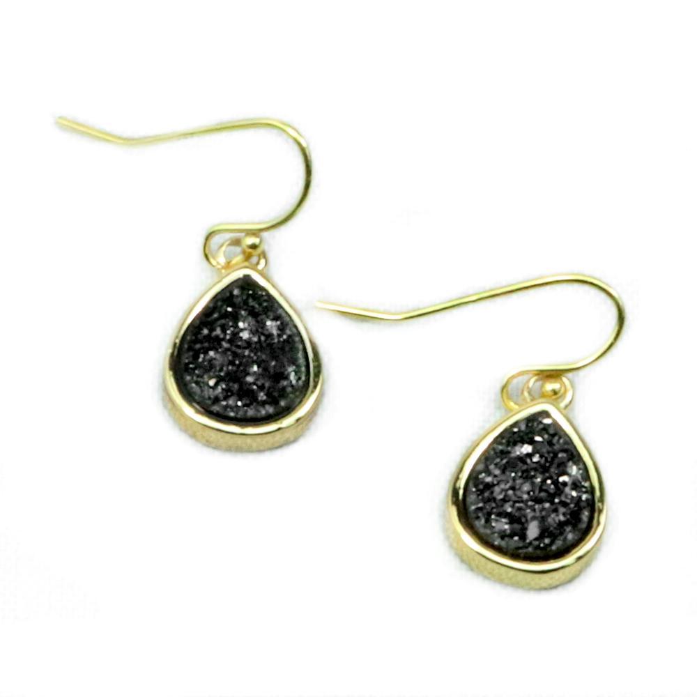 Christy Jean - Emma Druzy Teardrop Earrings - 6 COLORS -