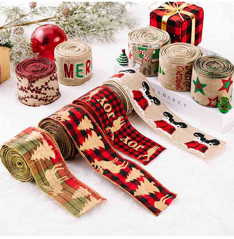 Christmas Polyester Ribbon - [5-10 DAY DELIVERY] - T - 9 PATTERNS/STYLES -