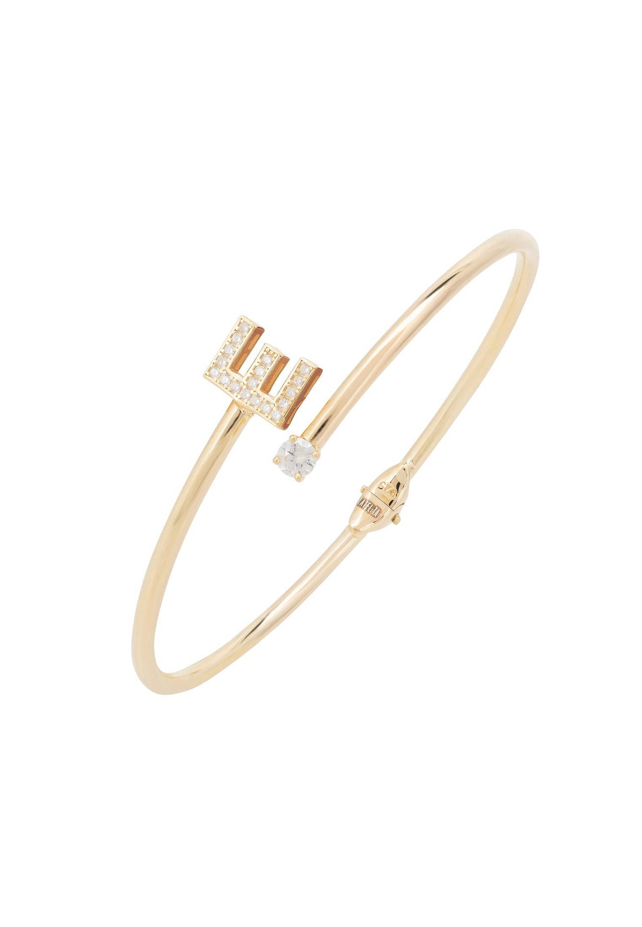 Initial Bangle Gold E -