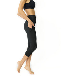 Thumbnail for Savoy - High Waisted Yoga Capri Leggings - Slate Grey - 1 COLOR -