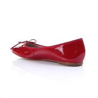 Thumbnail for Patent Sheep Leather Ballerina (Red)