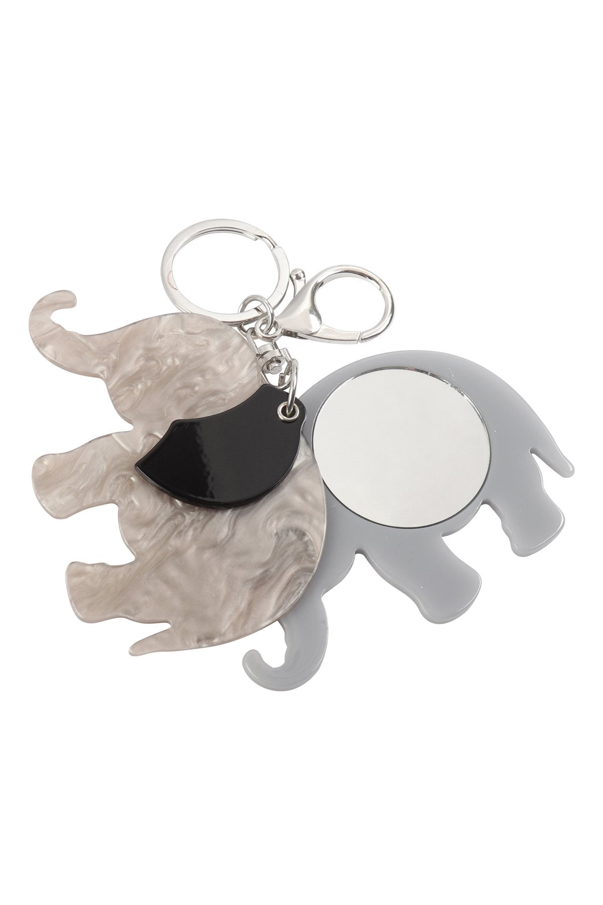 Elephant With Mirror Keychain