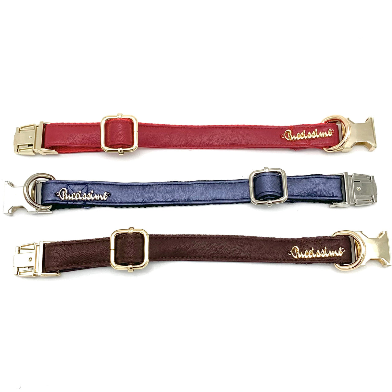 Puccissime - Cherry Red Leather Collar -