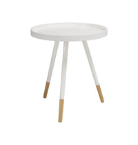 Thumbnail for GFURN - Innis Round Tray Side Table - White - 1 COLOR -