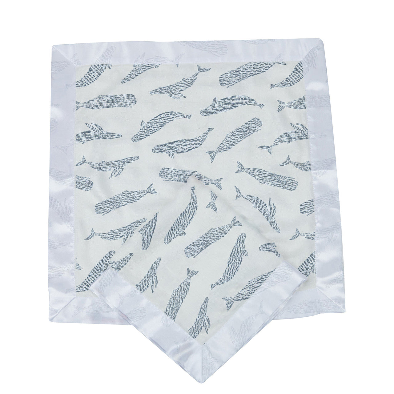 Blue Shadow Whales Bamboo Newcastle Blankie -