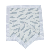 Thumbnail for Blue Shadow Whales Bamboo Newcastle Blankie -