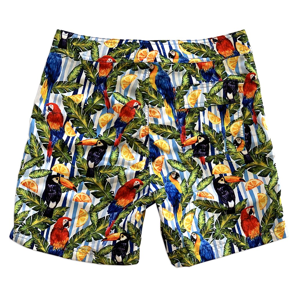 LaPalma Eco-Beachwear Sustainable Surf Tropical 17" Boardshorts Made From Recycled PET Bottles - 1 COLOR -