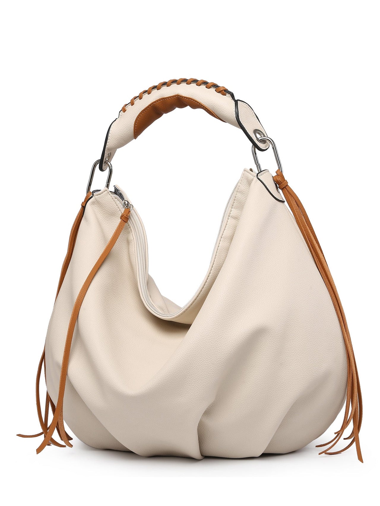 Shomico - Women Hobo Bag Contrast Handle - 1 COLOR -