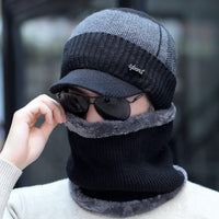 Thumbnail for New Unisex Warm Winter Hat With Brim - Knitted Hat - Choose additional matching Scarf! - [23 DAY DELIVERY] - 4 COLORS -