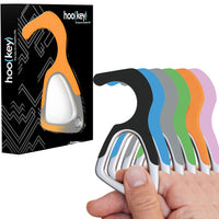 Thumbnail for 6 Pack of Hoo(key)™ - The Only Patented Antimicrobial Silicone No-Touch Keychain Tool - 6 PACK / 6 COLORS - Value Pack Deal